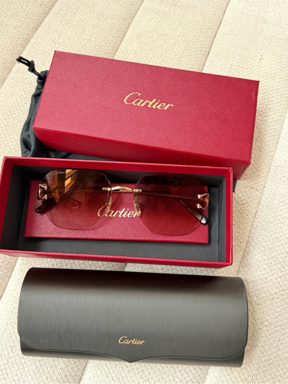 Cartier Rimless Sunglasses - Picture 3 of 13